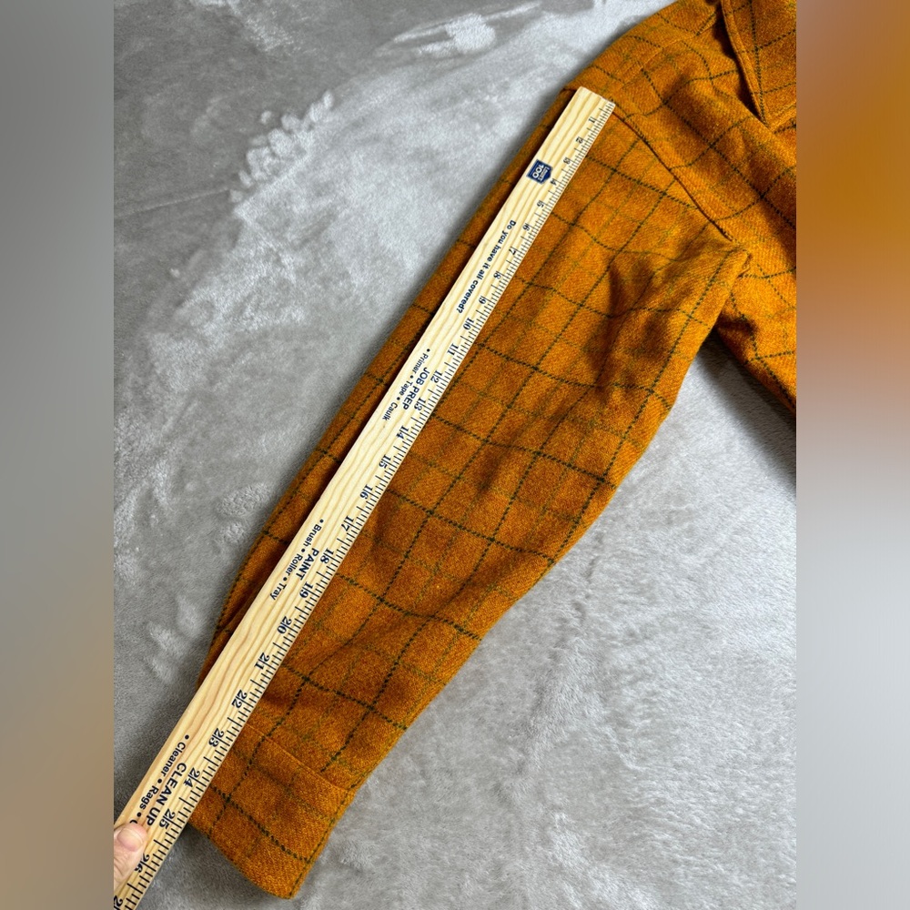 J. McLaughlin Orange Windowpane Wool Jacket - Picture 10 of 10